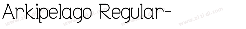 Arkipelago Regular字体转换